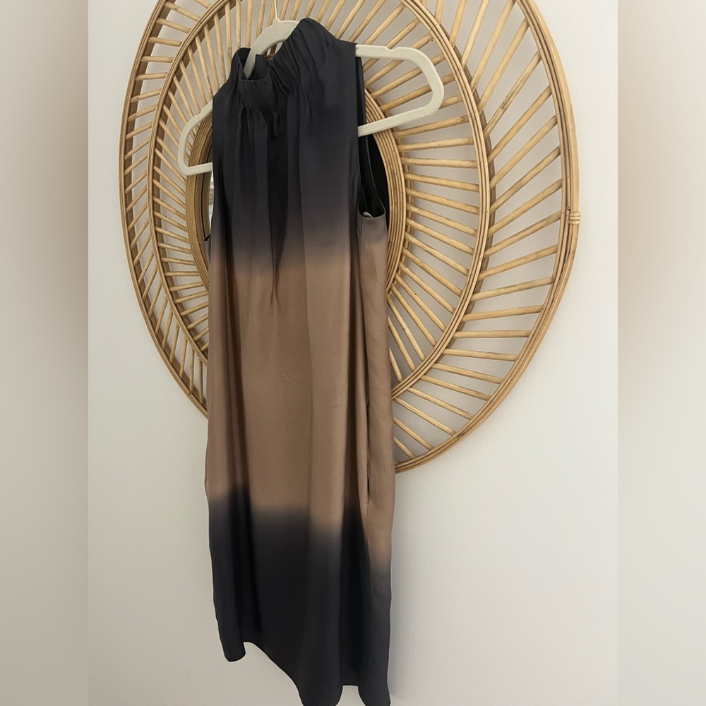 Taylor Swift Ombre Black and Brown Midi Dress
